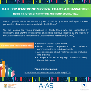 Call for #Astronomy2024 Legacy Ambassadors